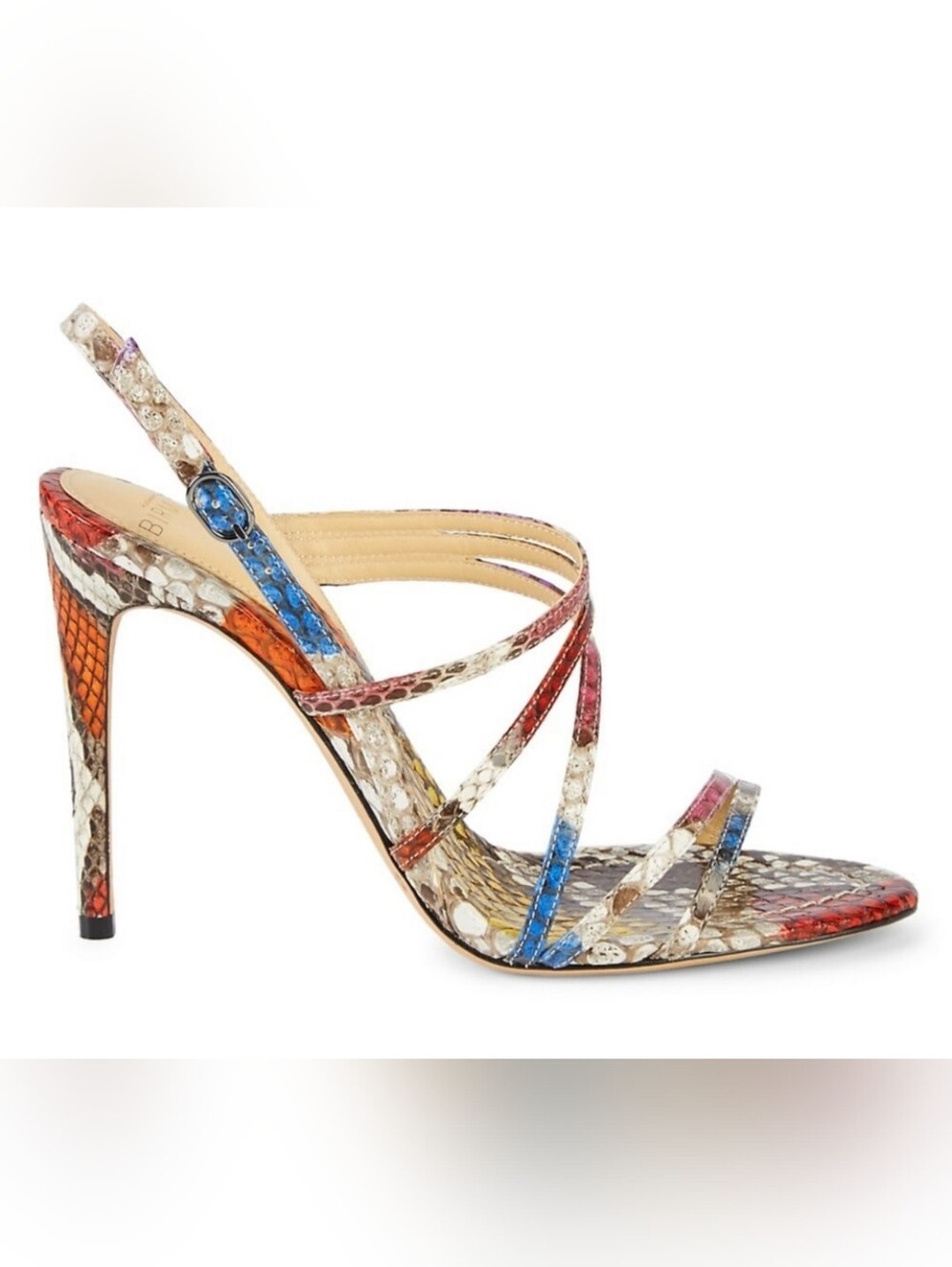 Alexandre Birman Multi Color Python Slingback
